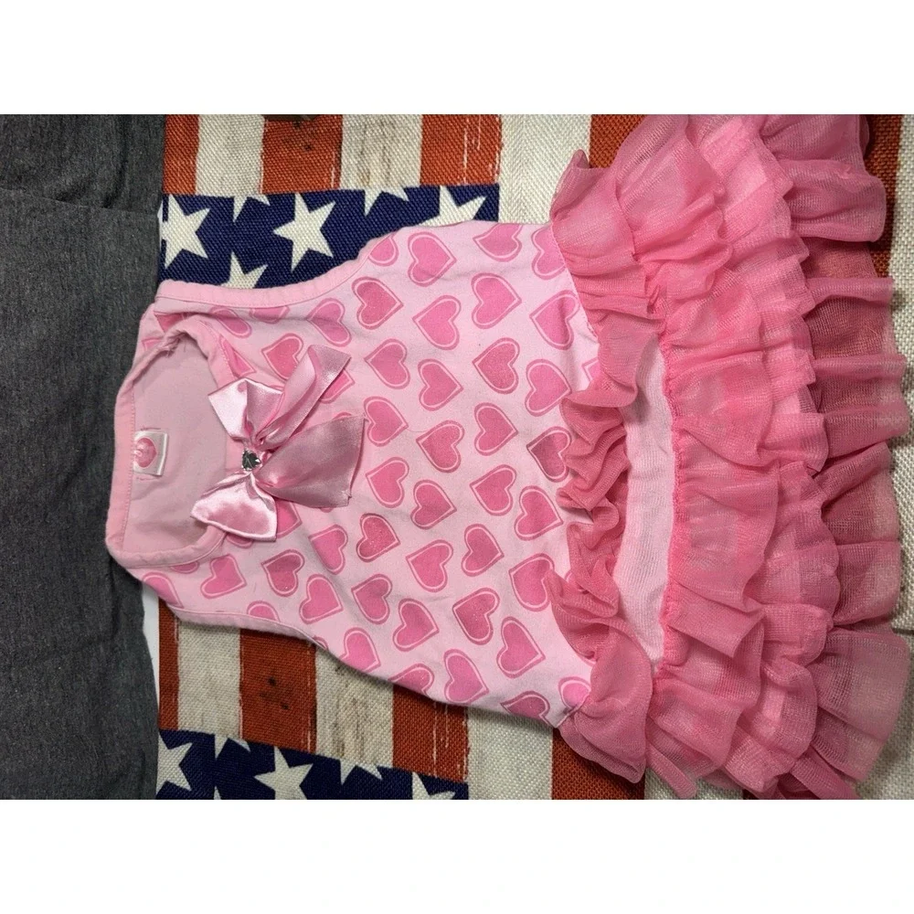 Large Smoochy Pooch Pink With Pink Hearts Pet Costume